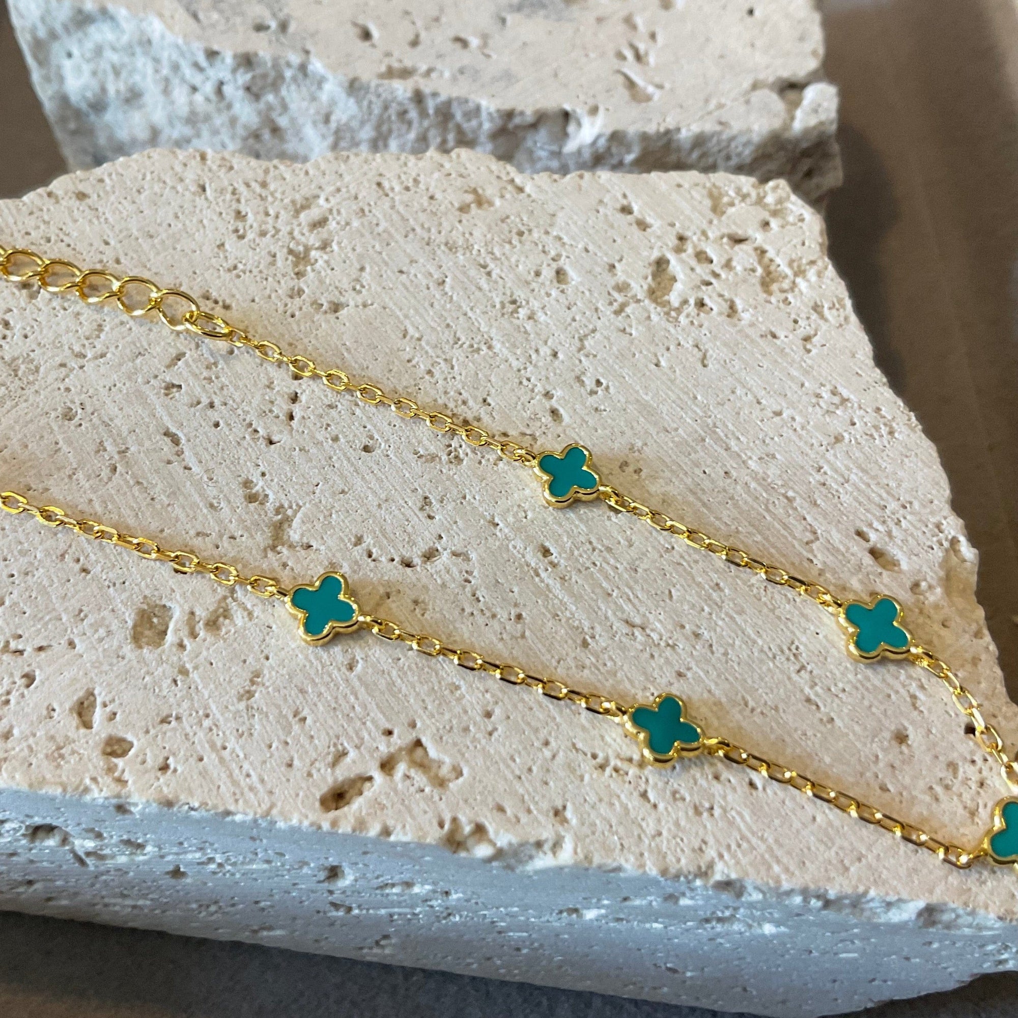 Mini Clover bracelet Green LittleLintons