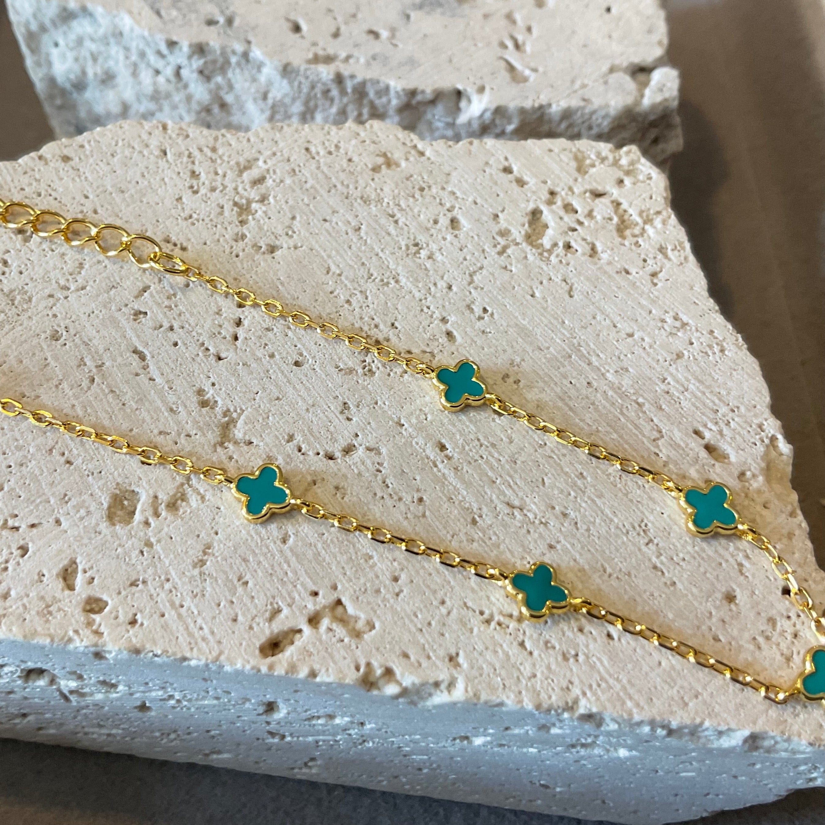 Mini Clover bracelet Green LittleLintons