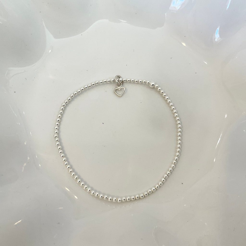 Silver  charm bracelets Heart open LittleLintons