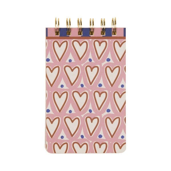 Paddy wax spiral notepad Hearts LittleLintons