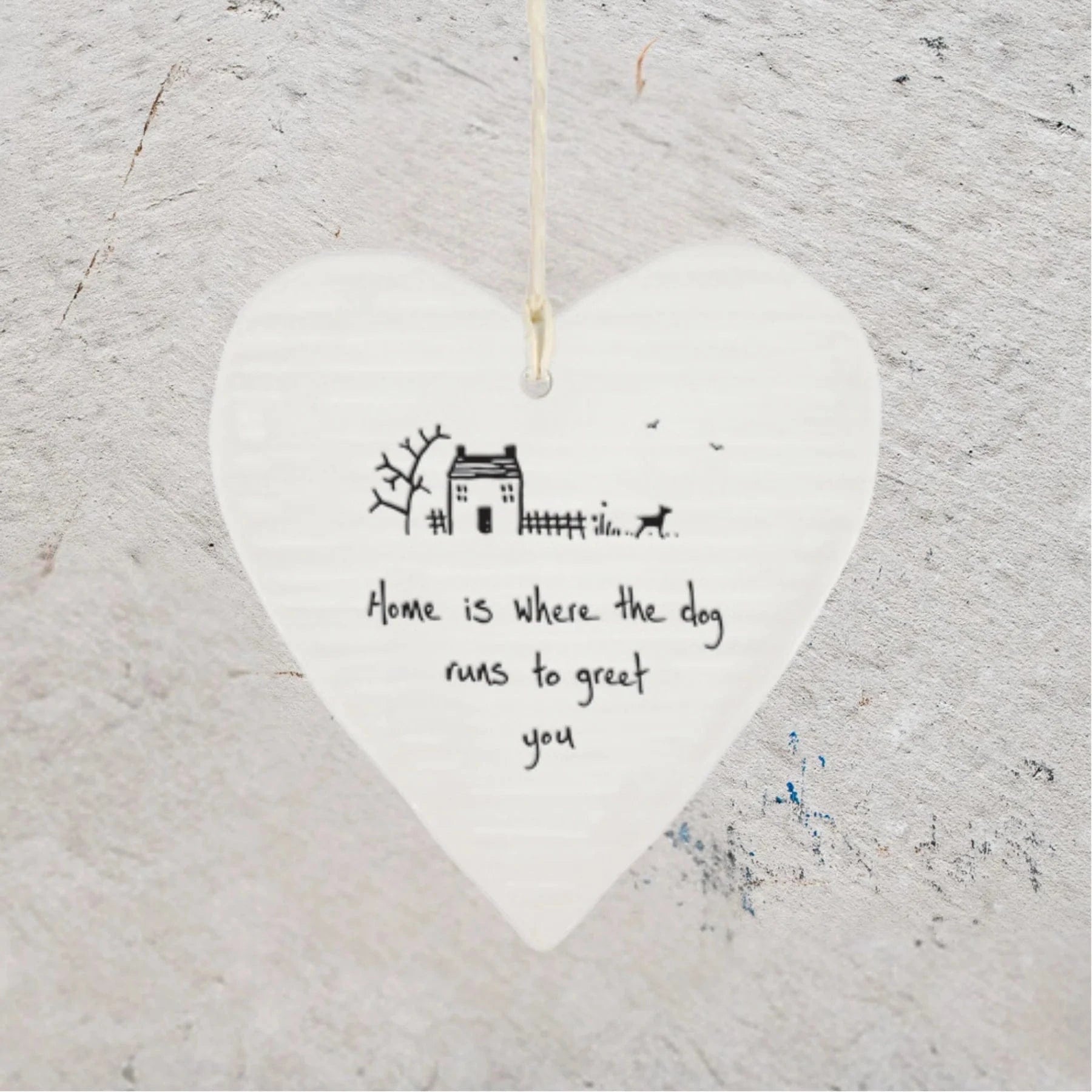 Message hanging decoration Home dog LittleLintons