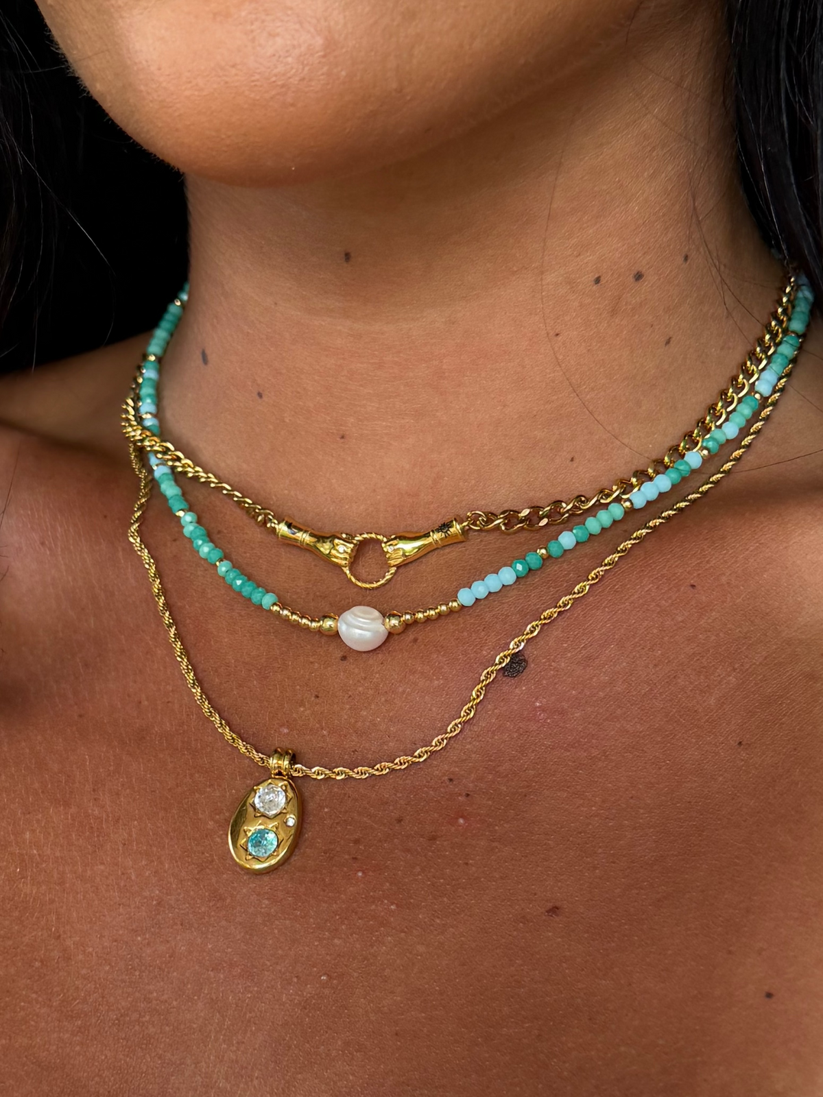 blue whisper pendant necklace Innerbloom