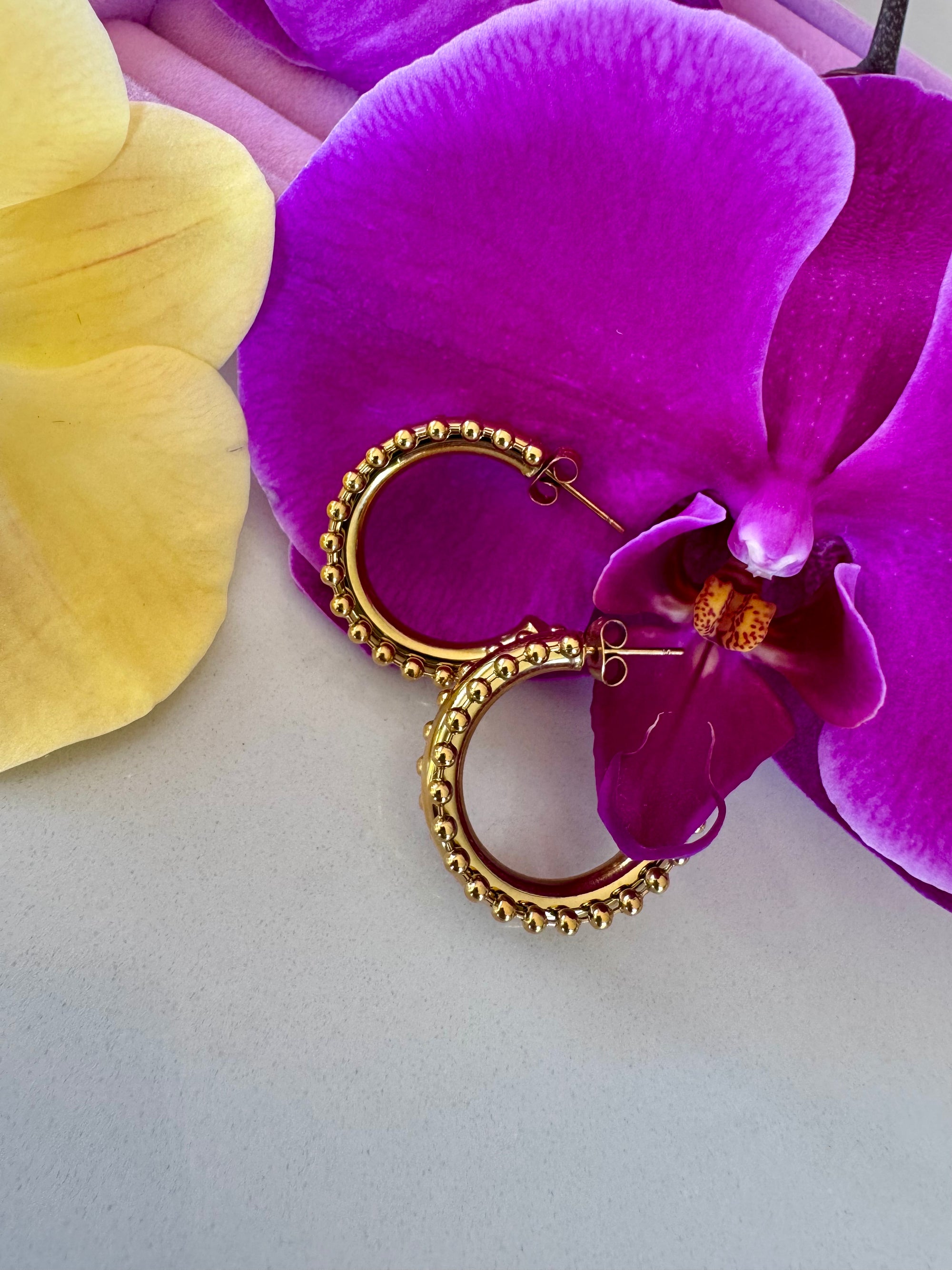 Golden Bloom hoop earrings Innerbloom
