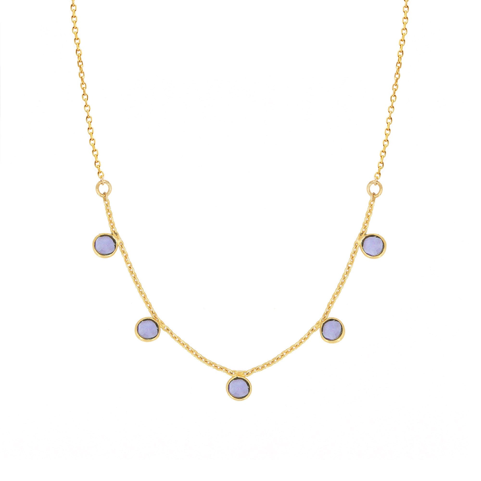 Loulou french necklace Iolite LittleLintons