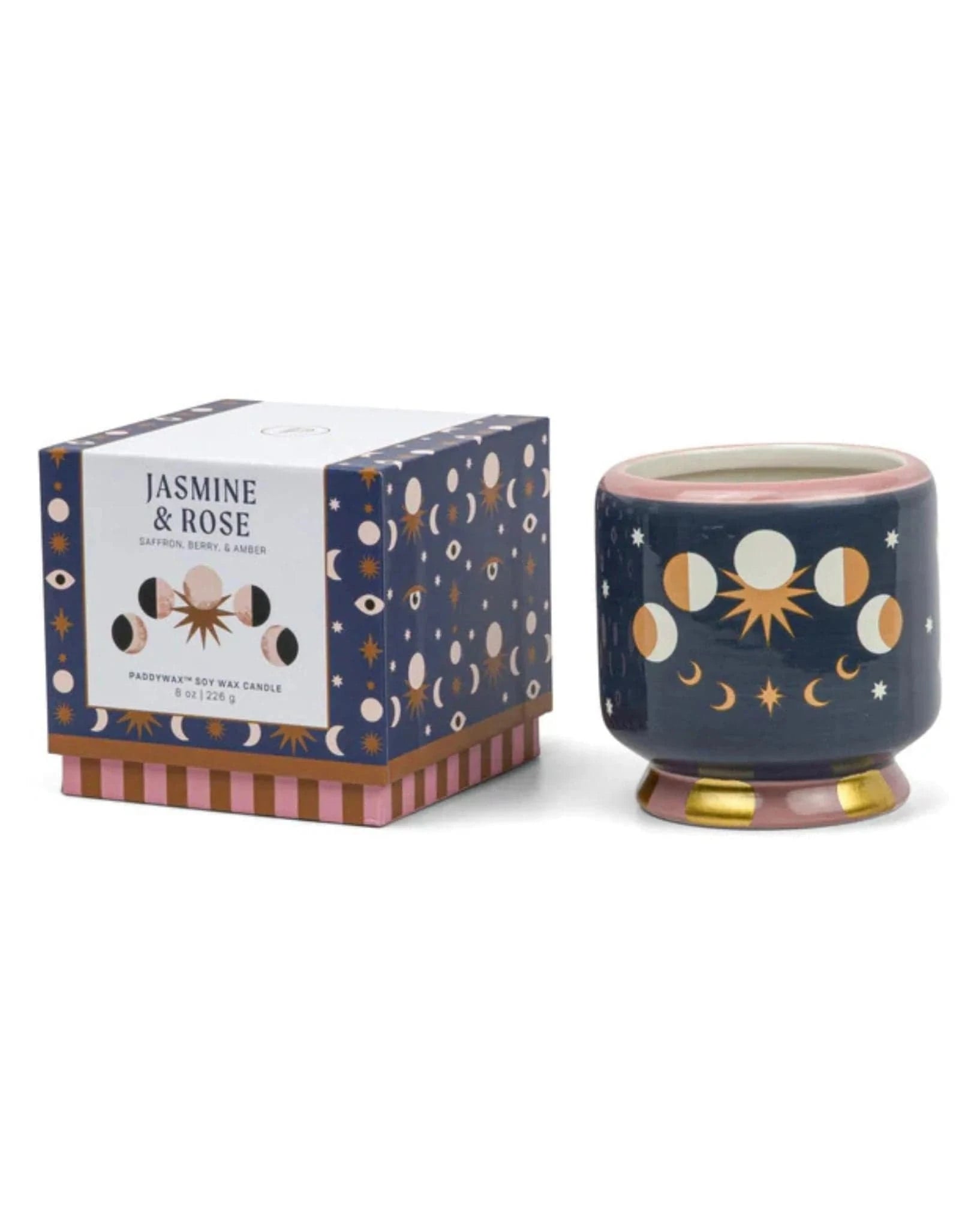Paddywax Candle Jasmine Rose-Moon phases LittleLintons