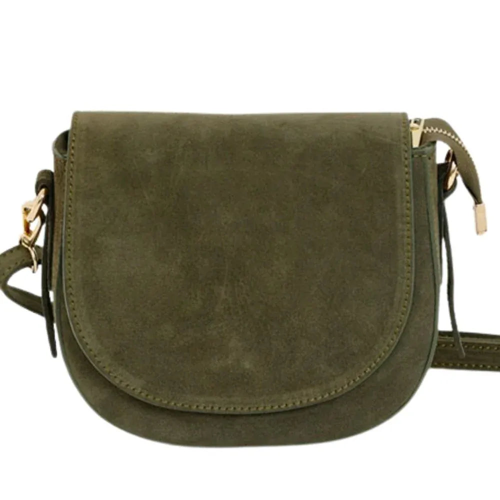 Maison Gabrielle suede bag Khaki LittleLintons