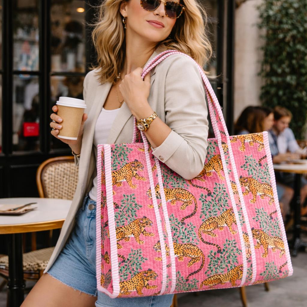 Parisian cool  panther tote Kollab