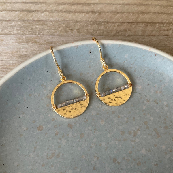 Aria earrings Labradorite Paird