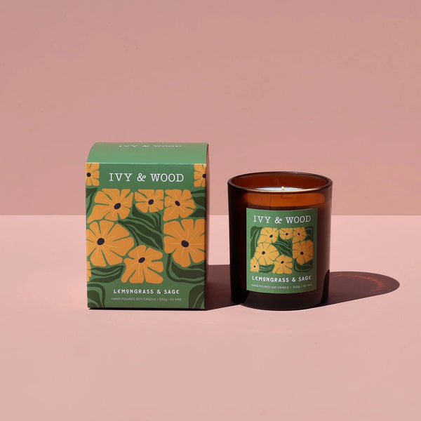 Ivy & Wood Flora Soy Candles Lemongrass & Sage Ivy & Wood