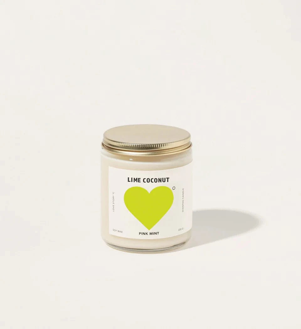 Pink mint Candles Lime coconut LittleLintons