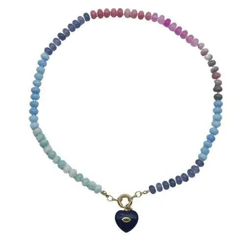 Blue heart necklace LittleLintons
