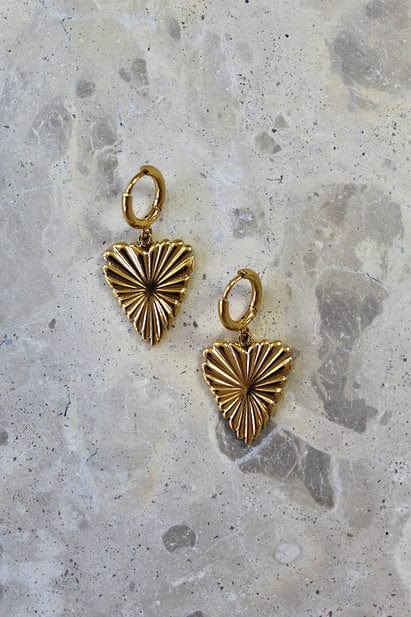 Deco heart earrings LittleLintons