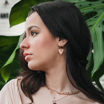 Deco heart earrings LittleLintons