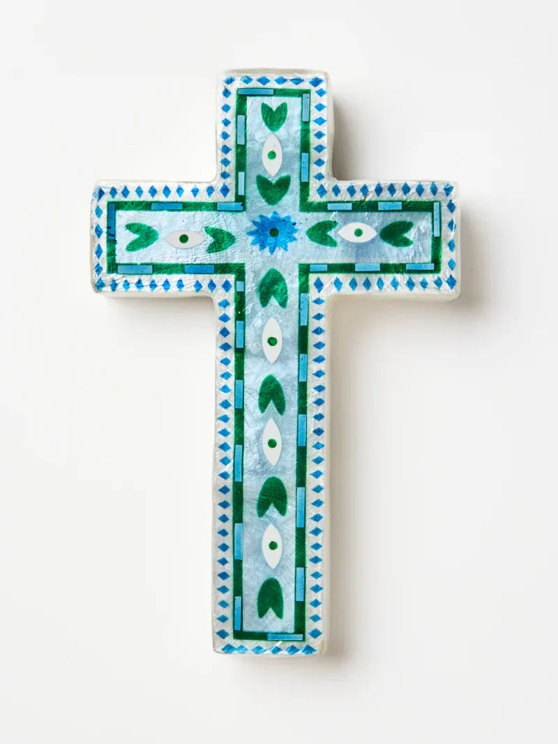 Fable blue cross wall hanger LittleLintons
