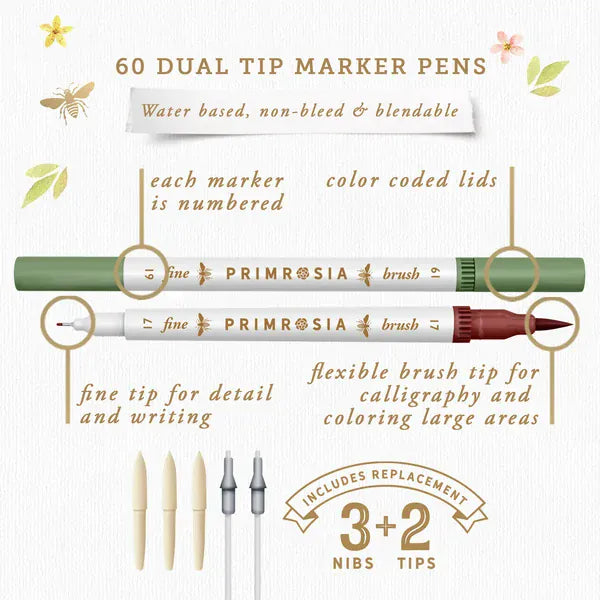 Flora dual tip markers LittleLintons