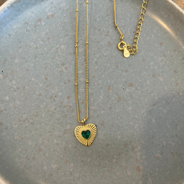 Green Heart necklace LittleLintons