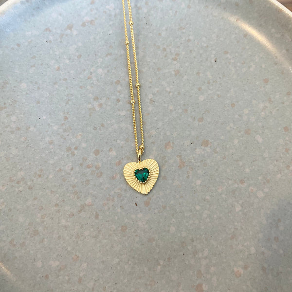 Green Heart necklace LittleLintons