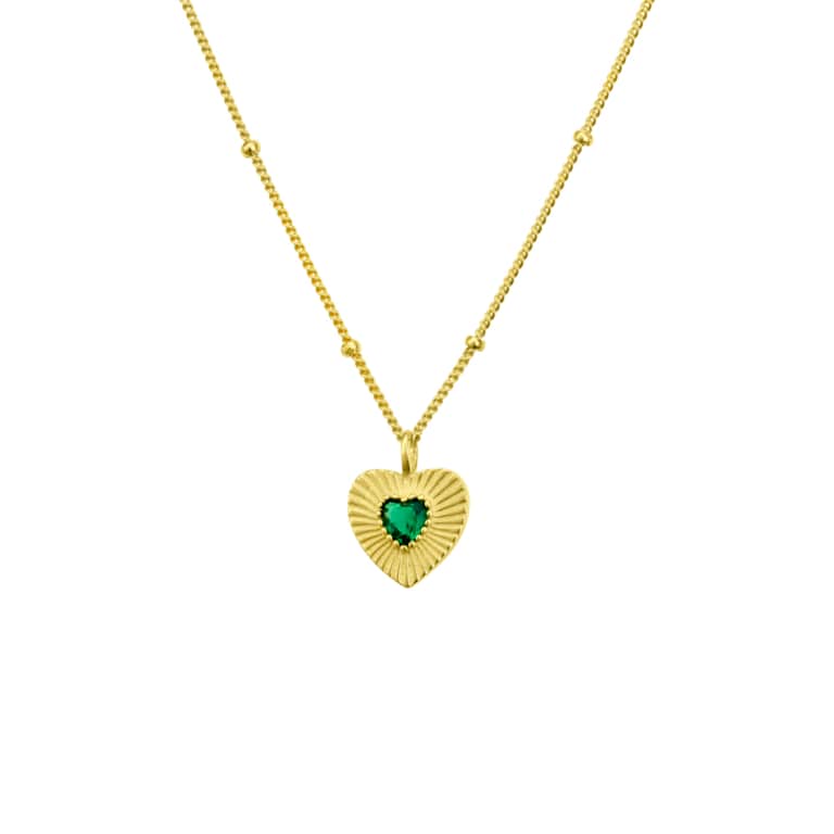 Green Heart necklace LittleLintons