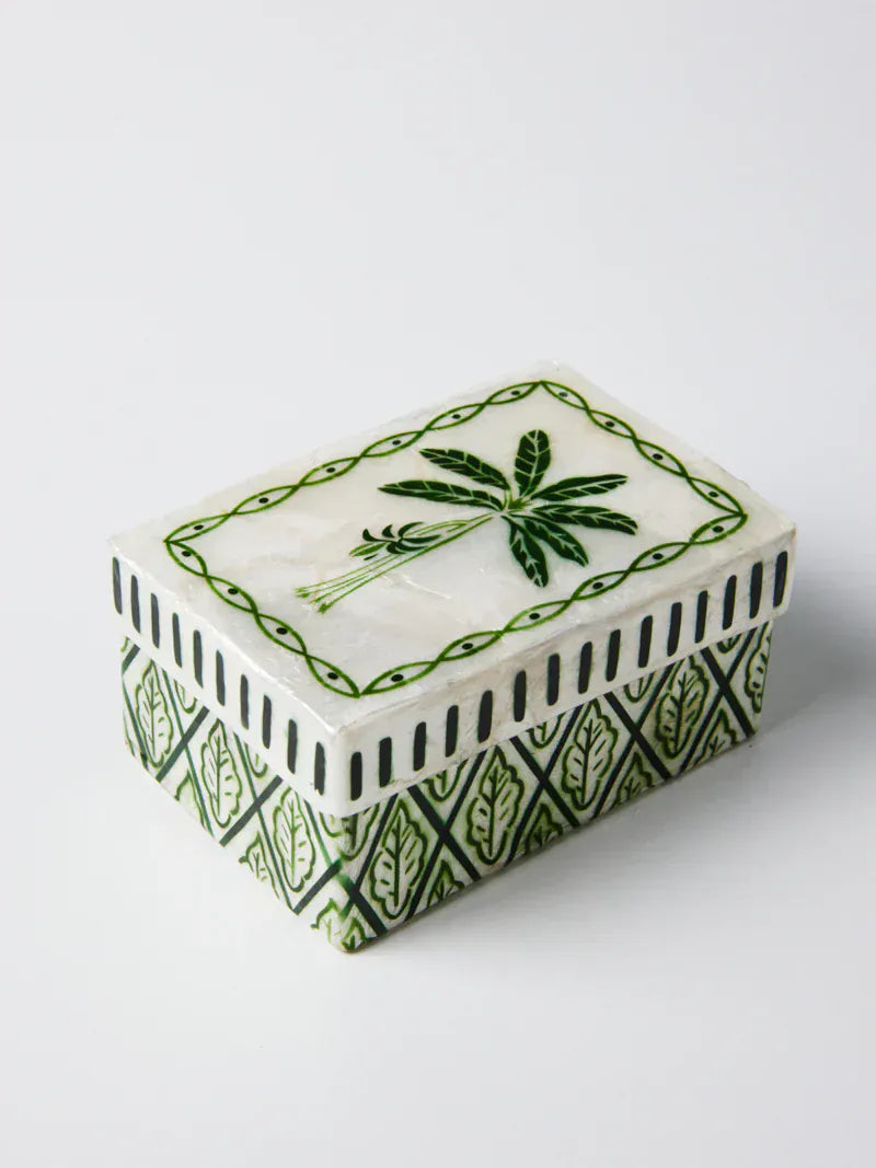 Green Palm shell box LittleLintons