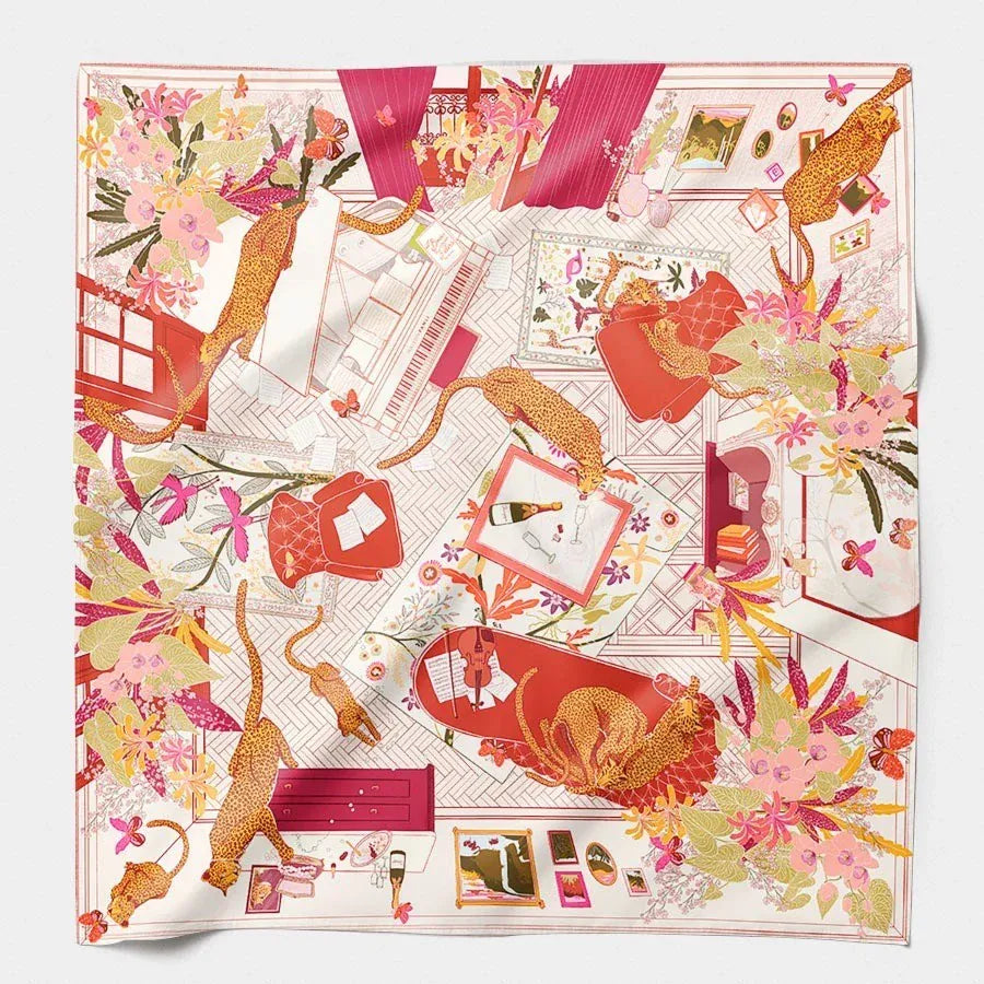 Maison fanli Boudoir Felin silk scarf LittleLintons