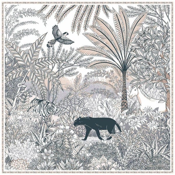 Maison fanli Elsa grey panther scarf LittleLintons