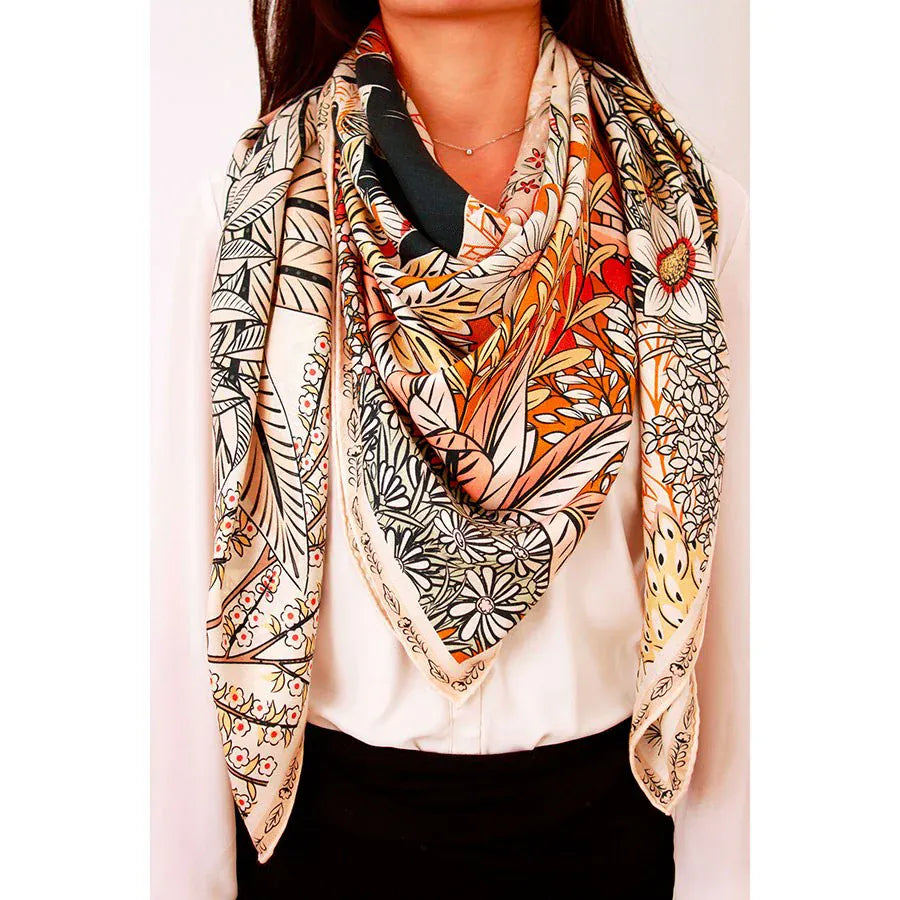 Maison fanli Heloise panther scarf LittleLintons
