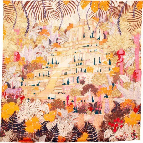 Maison fanli Tropical temple scarf LittleLintons