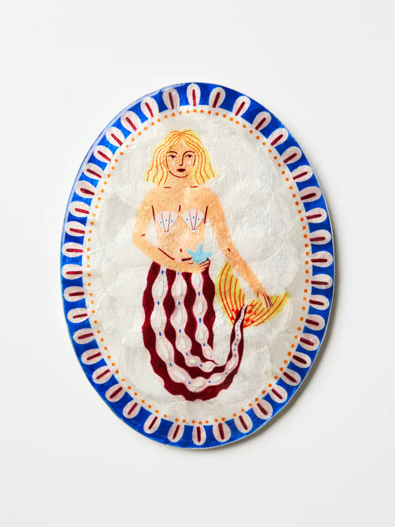 Mermaid  cowrie wall hanger LittleLintons