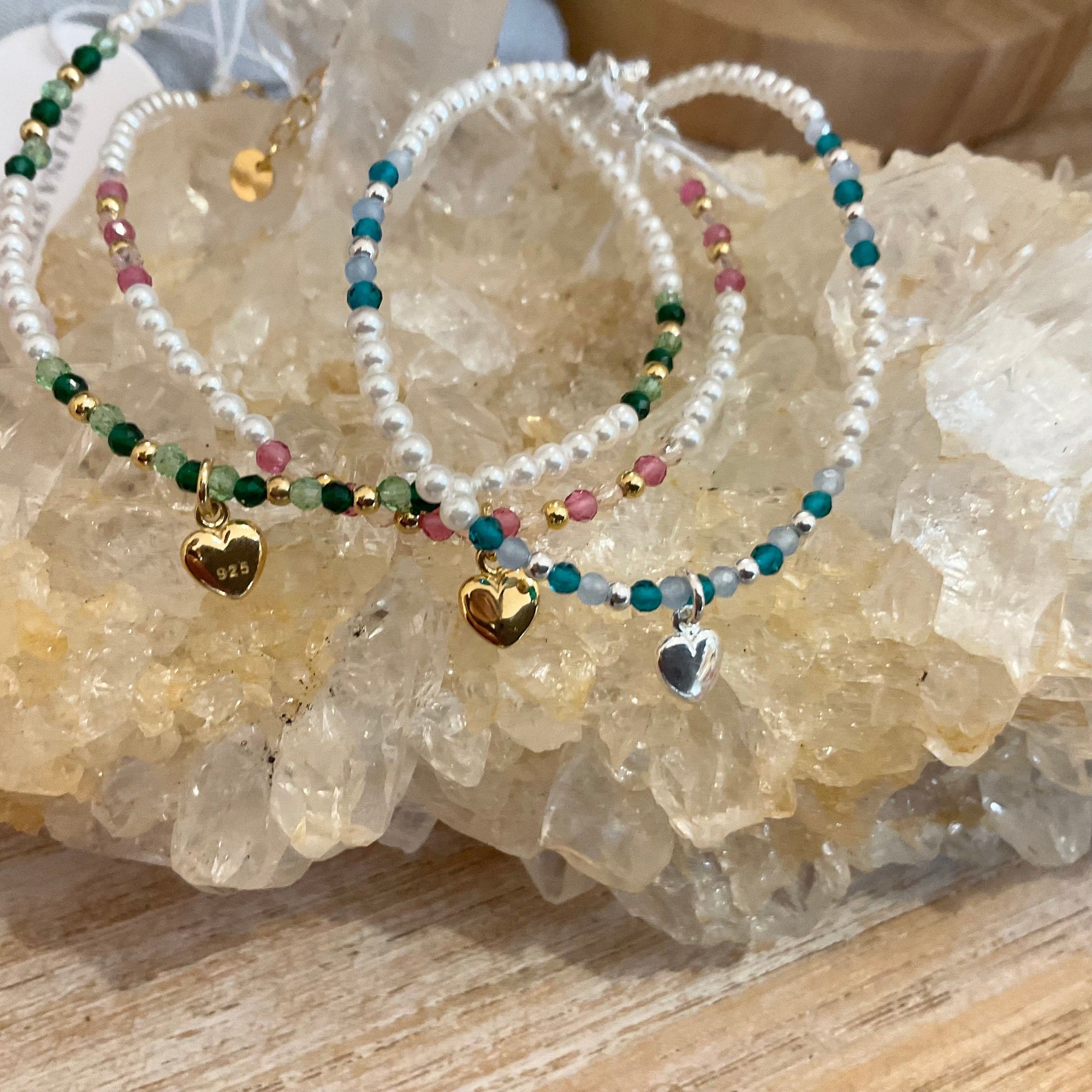 Pearl & heart bracelet LittleLintons