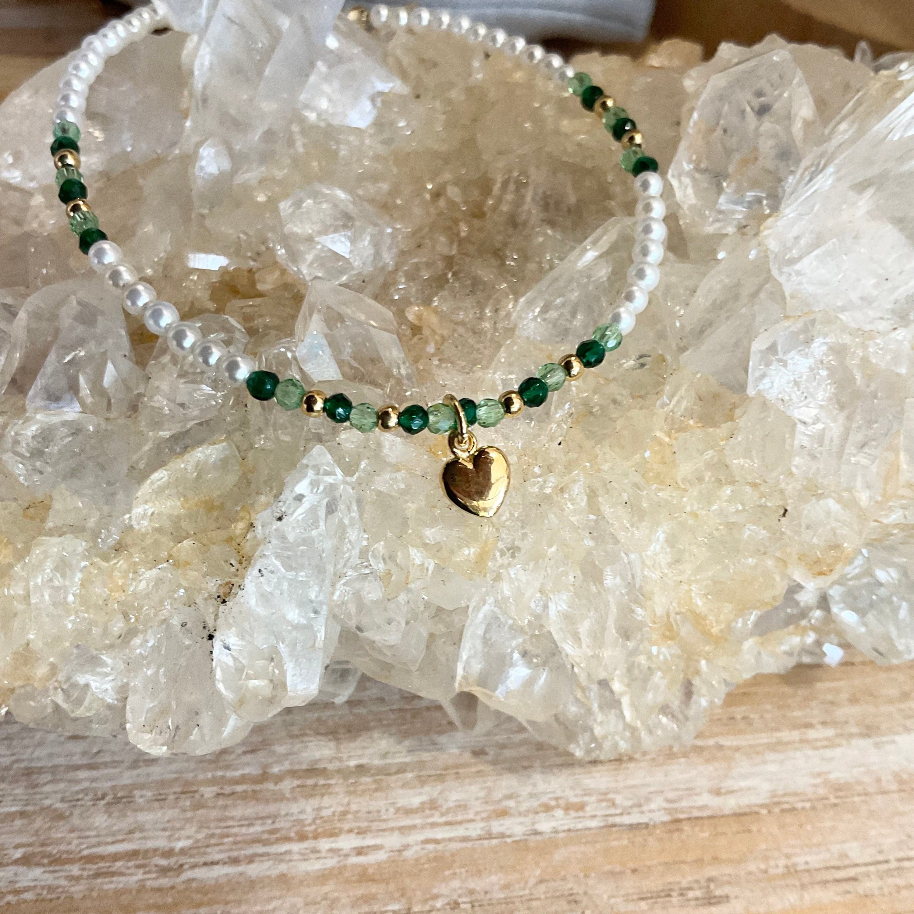 Pearl & heart bracelet LittleLintons