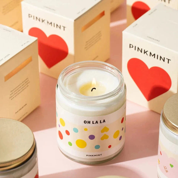 Pink mint Candles LittleLintons
