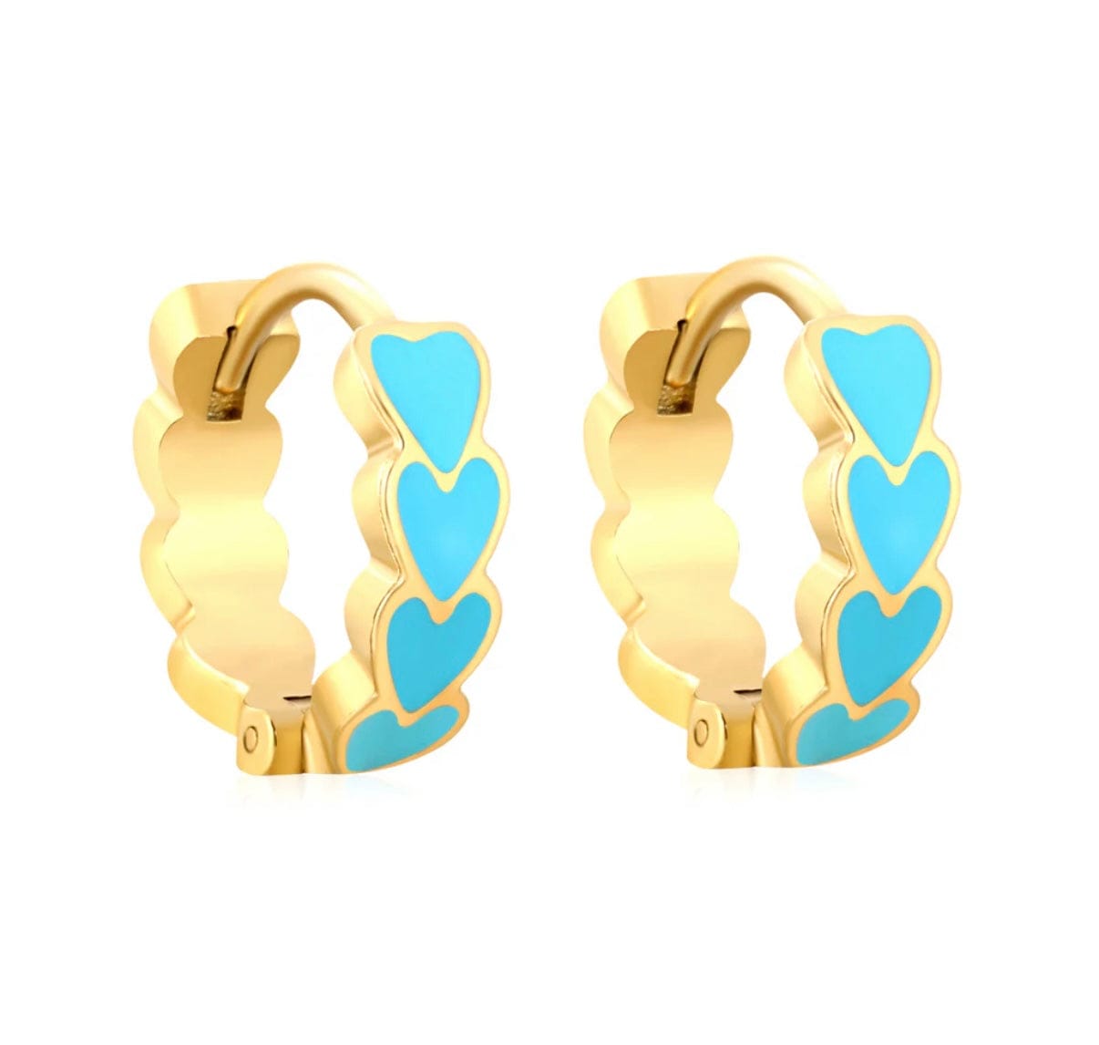 Teardrop heart stud earrings LittleLintons