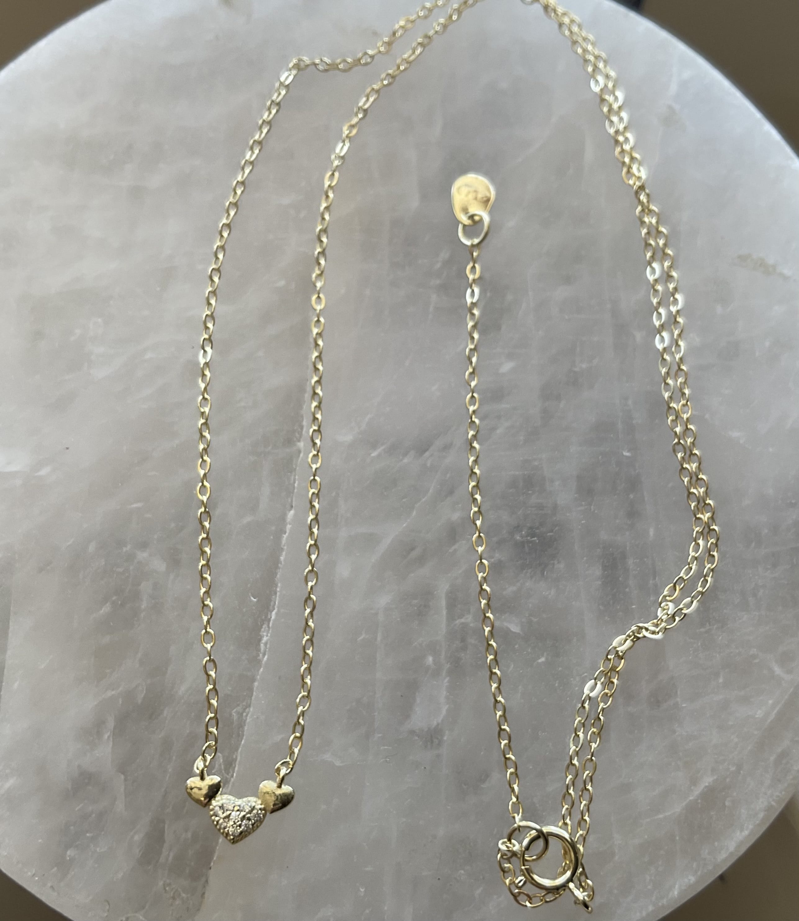 Trio of hearts necklace LittleLintons