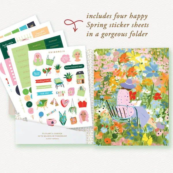 Wildflower dual tip markers & sticker set LittleLintons