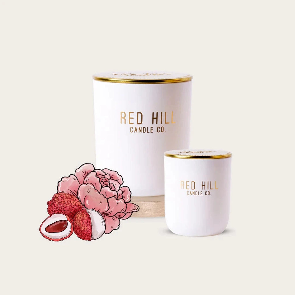 Red hill candle small Lychee peony LittleLintons