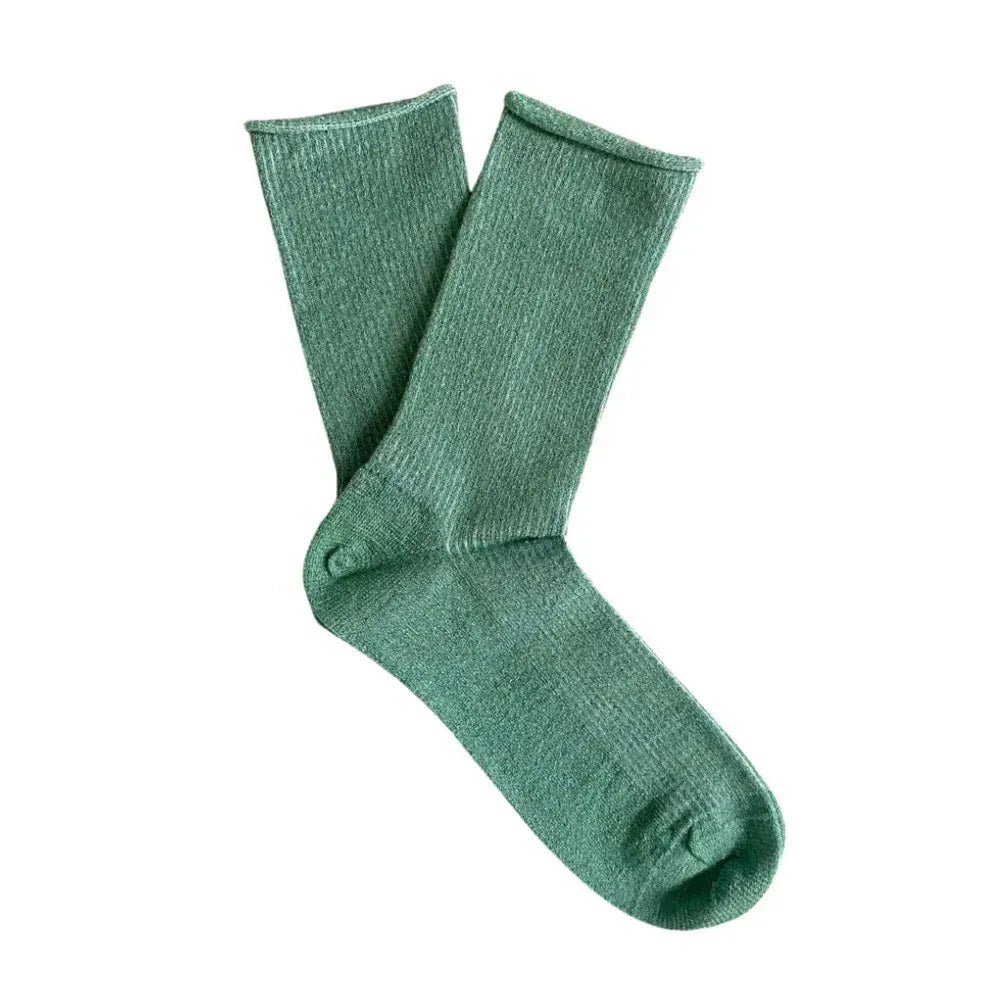 Glitter socks Minty green LittleLintons