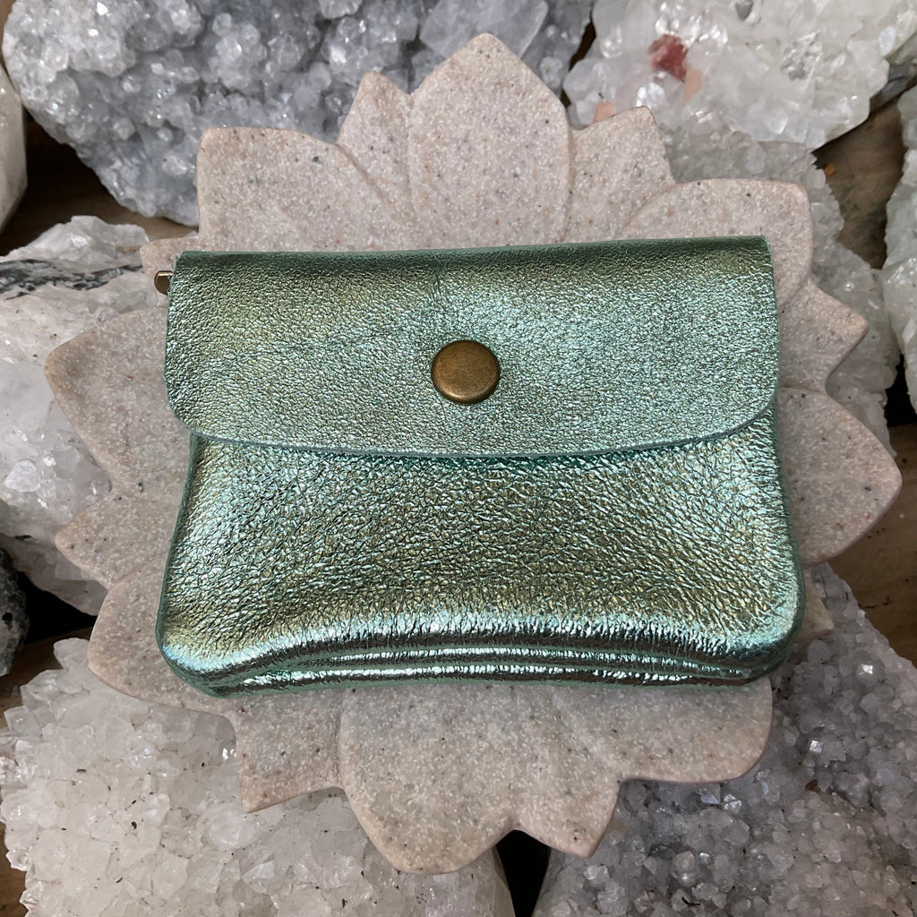Maison leather purse Minty LittleLintons