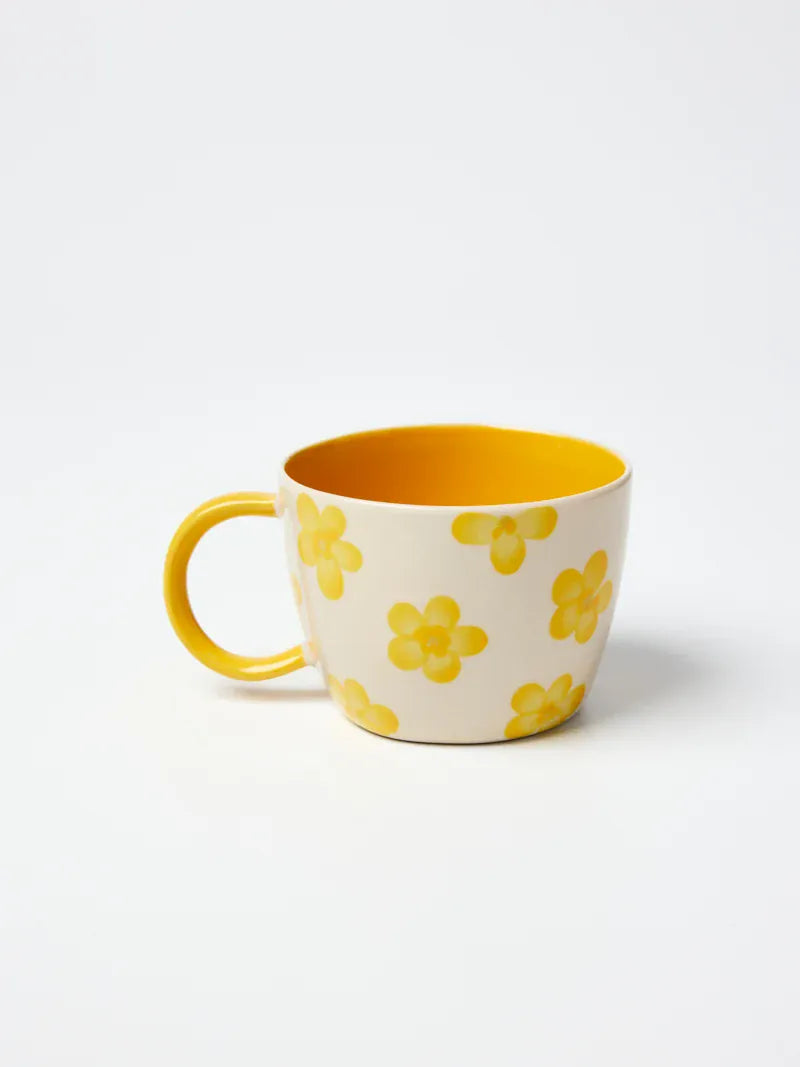 Chino daisy cups Mustard LittleLintons