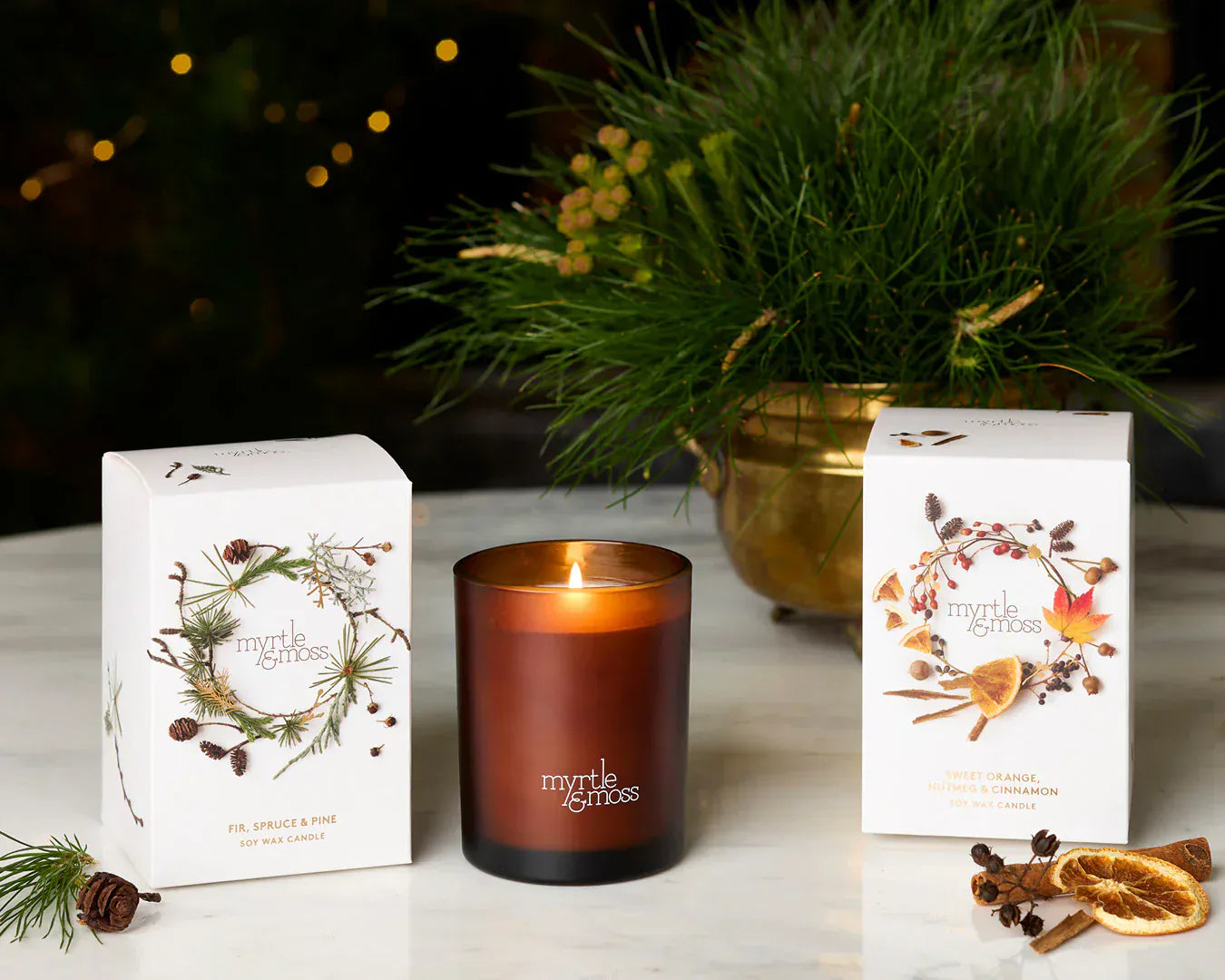 Myrtle & Moss festive Candle - 50hrs Myrtle & Moss