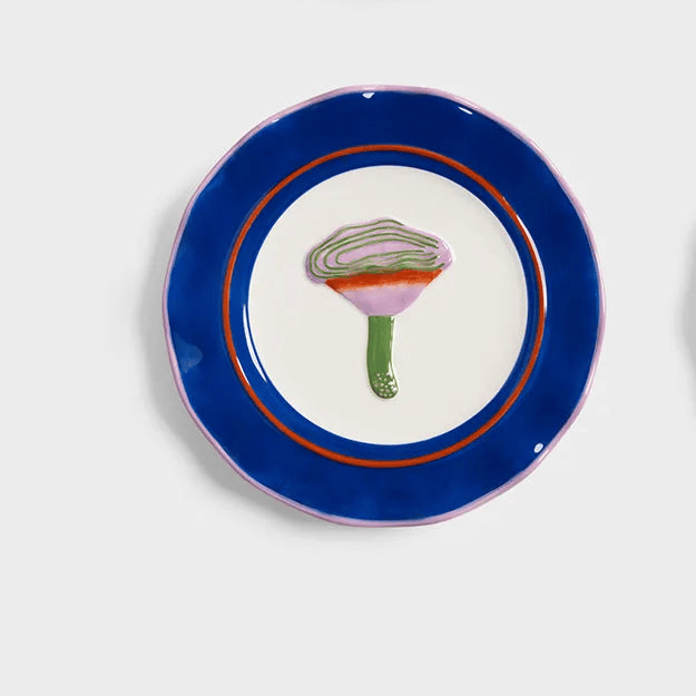 Kleverling  mushroom plates Navy LittleLintons