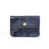Maison python leather purse Navy LittleLintons