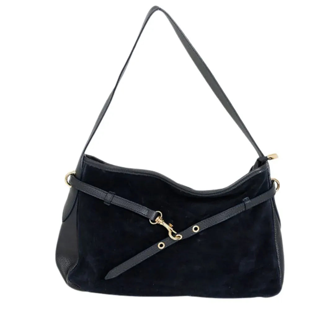 Victor suede bag Navy LittleLintons