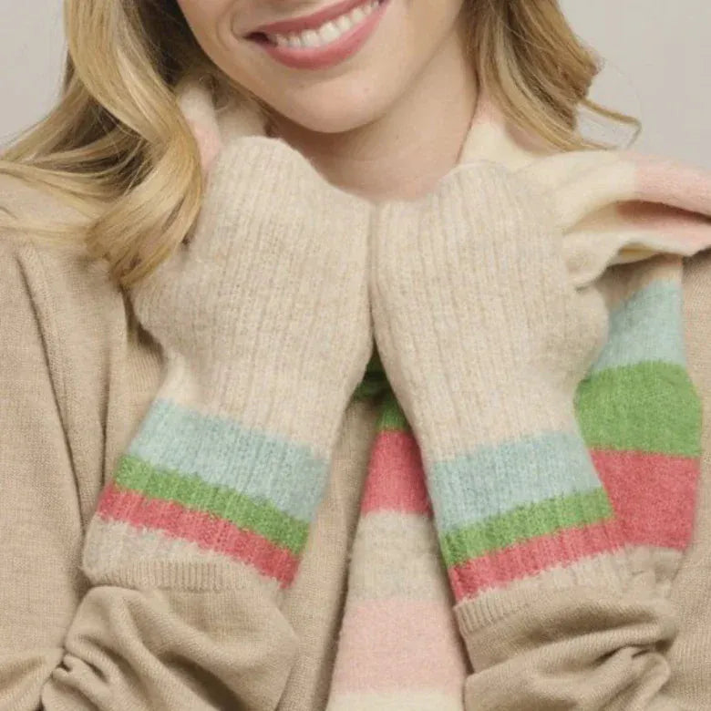 Tiger tree mittens Oatmeal LittleLintons