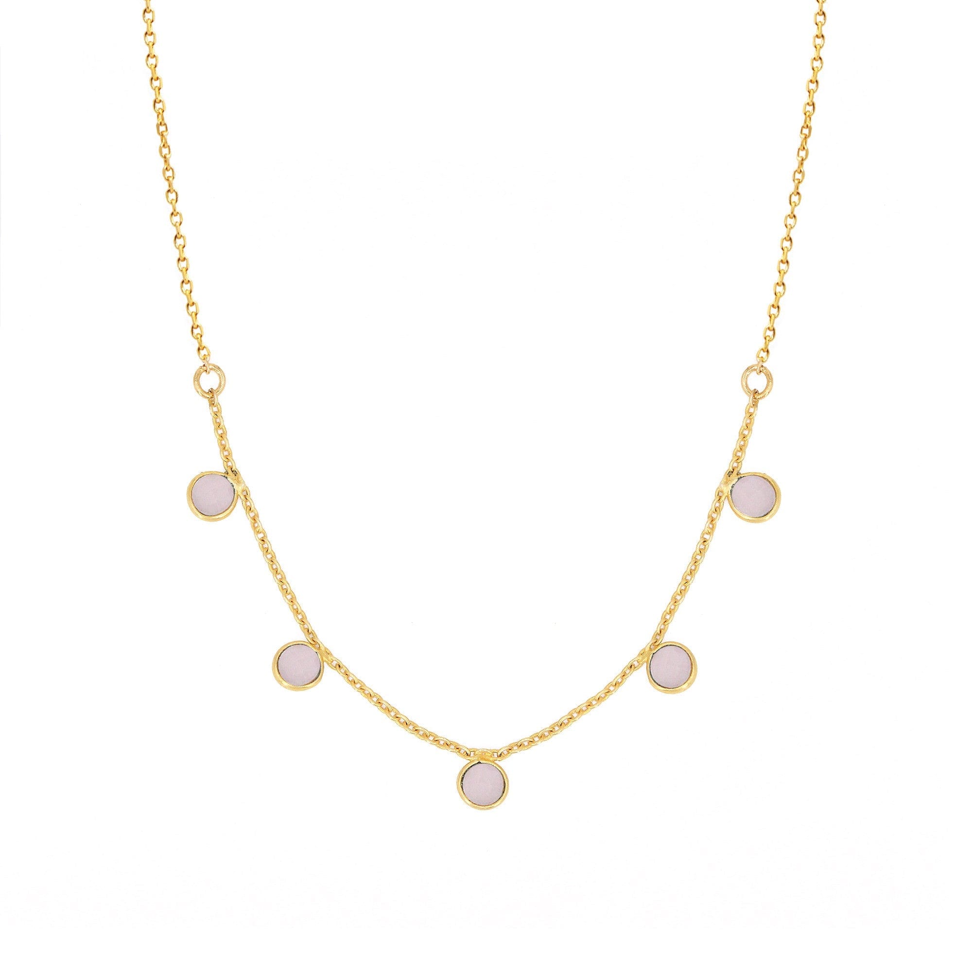 Loulou french necklace Pink quartz LittleLintons