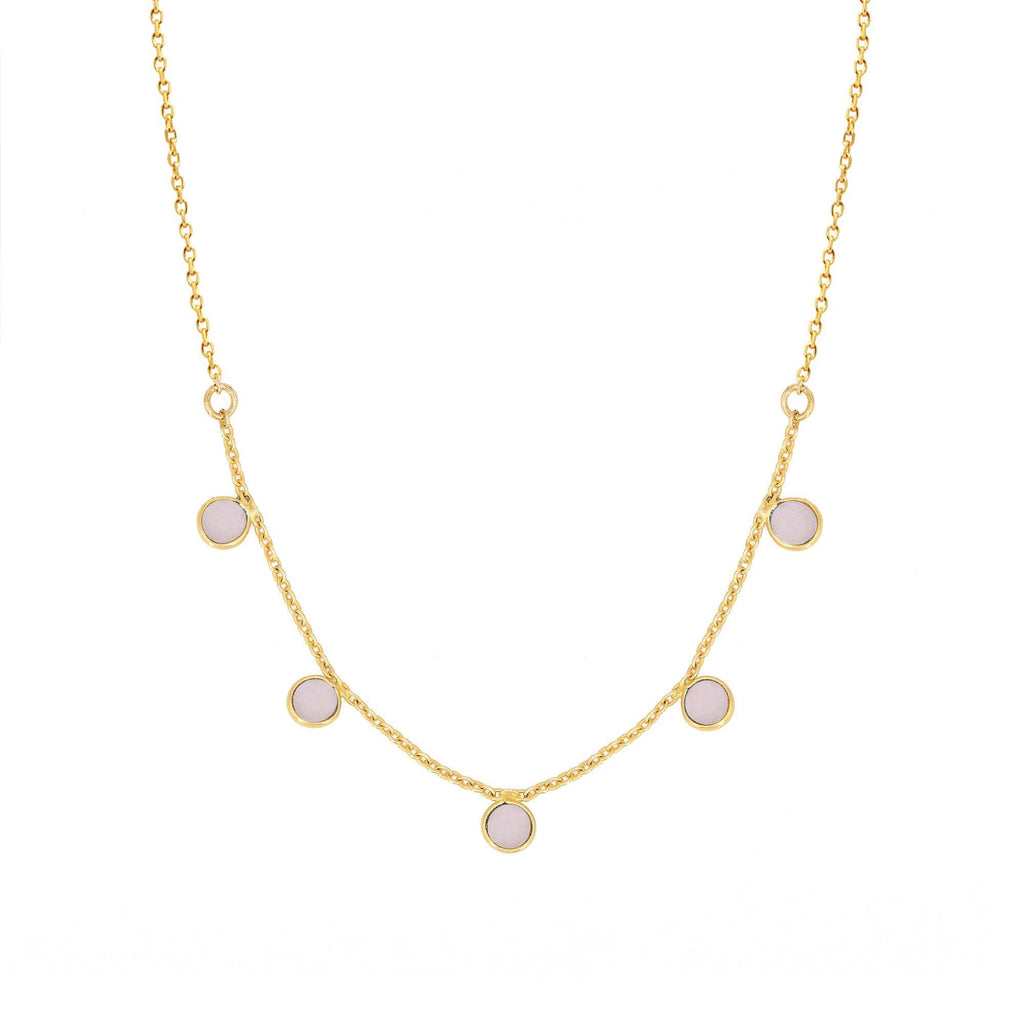 Loulou french necklace Pink quartz LittleLintons