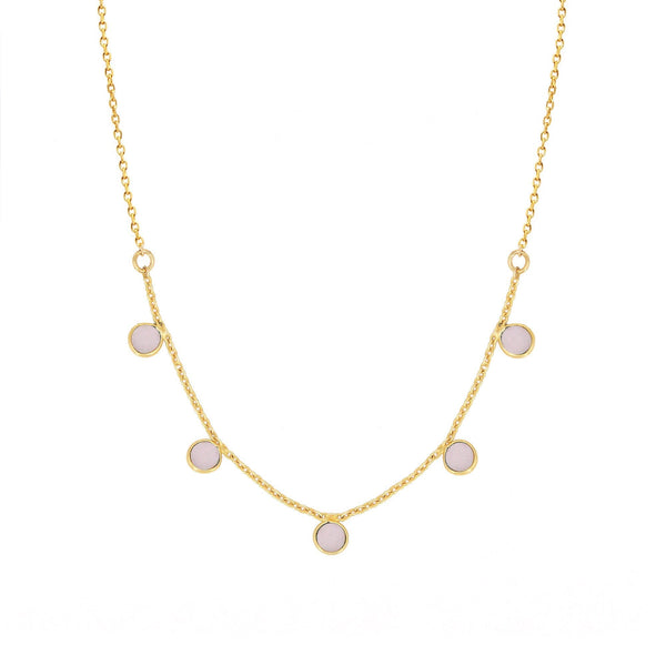 Loulou french necklace Pink quartz LittleLintons