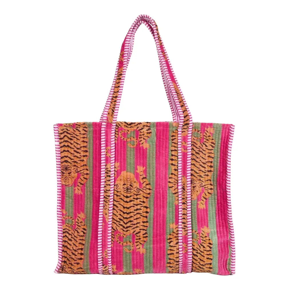 Parisian cool Tiger  tote Pink tiger Kollab