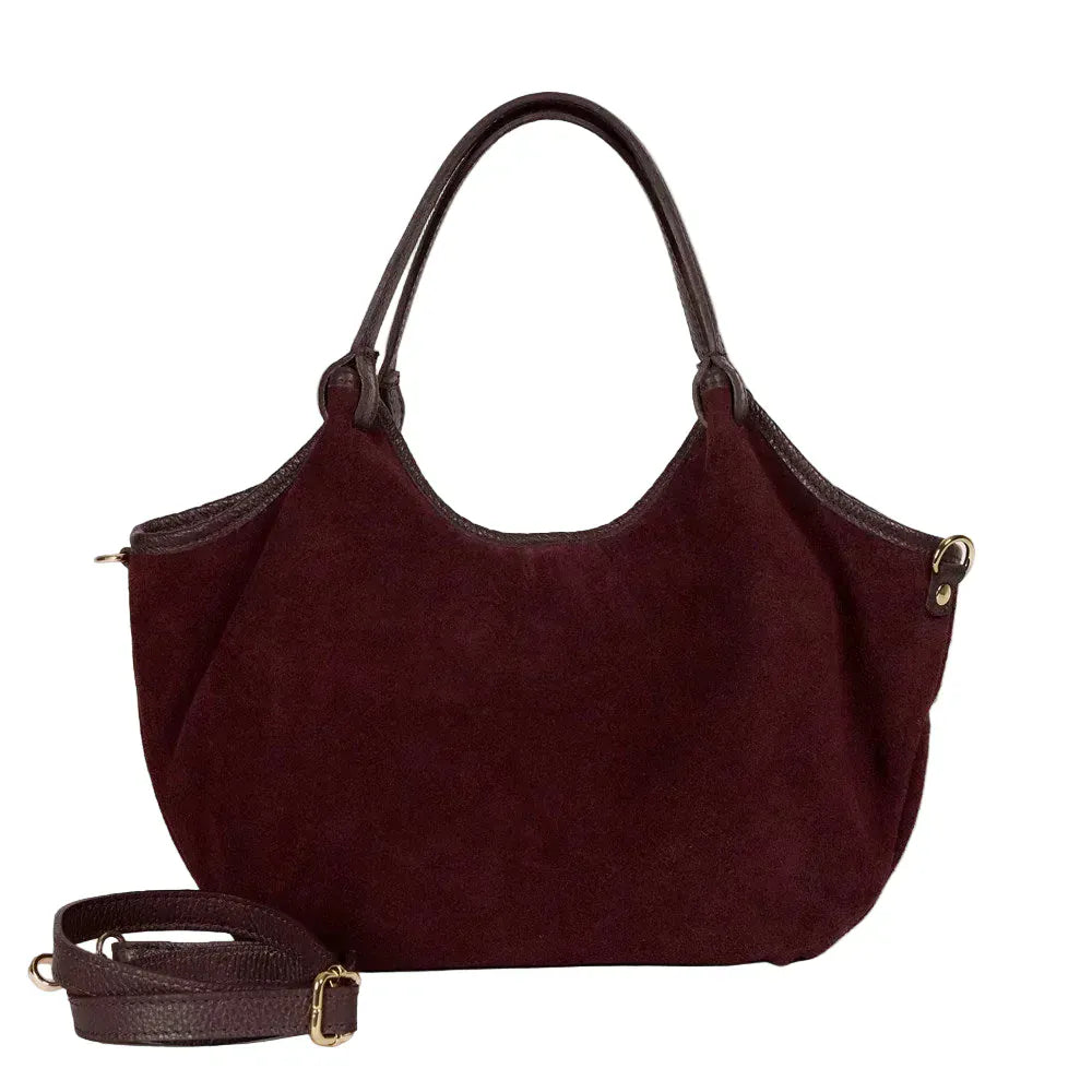 Maison Fanli small suede bag Plum LittleLintons