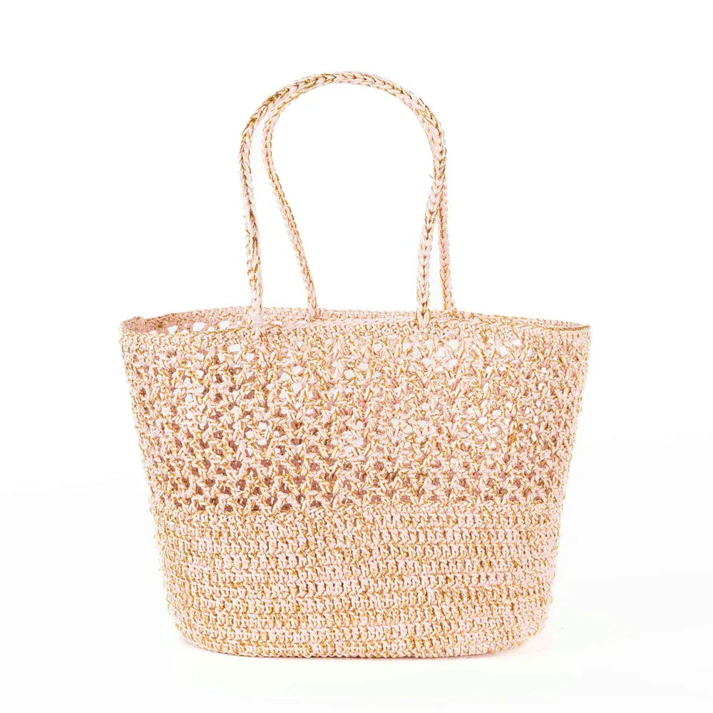 Romy Tote Powder pink & gold LittleLintons