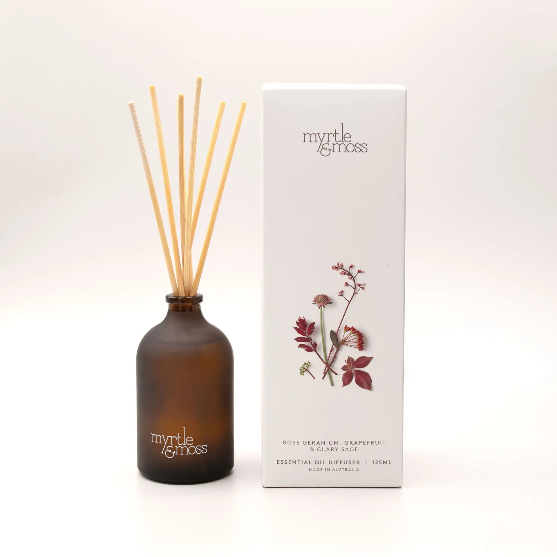 Myrtle & Moss Diffuser Rose geranium,grapefruit,clary sage Myrtle & Moss